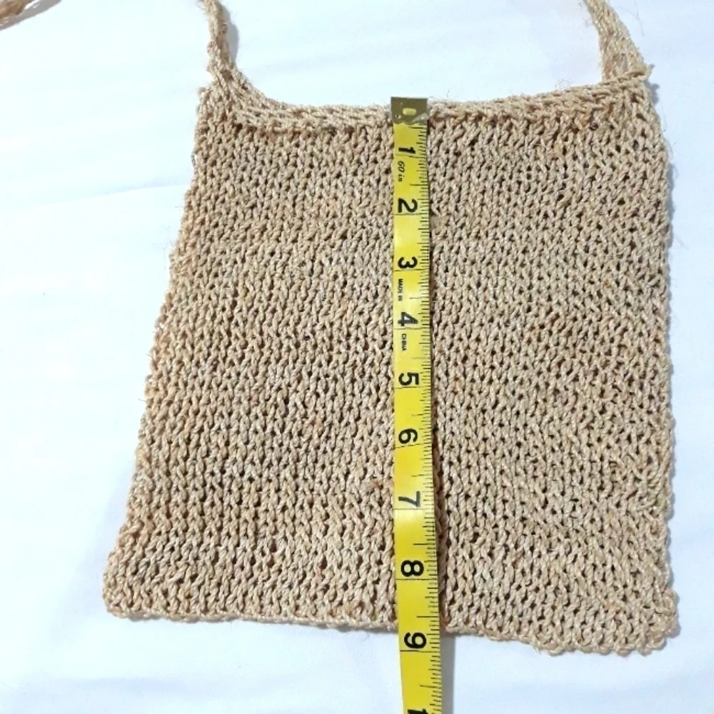 Handmade Jute Bag Knit Crossbody/Shoulder Small Bag New Condition